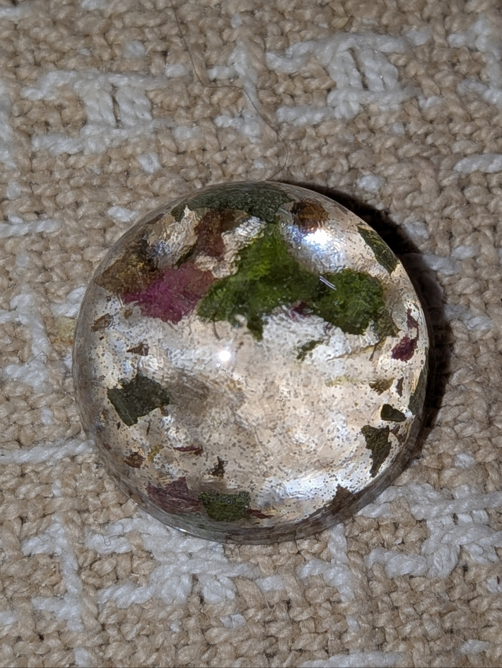 Little Handmade Plant & Floral Resin Sphere - Picture 2 of 4